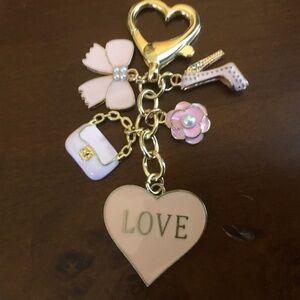 Bag/Keychain Charm Peach and Pink